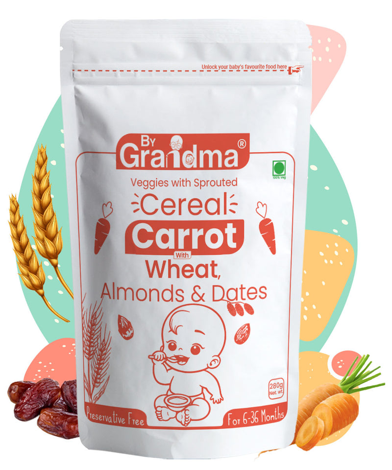 Wheat, Carrot Almonds Dates Porridge Mix